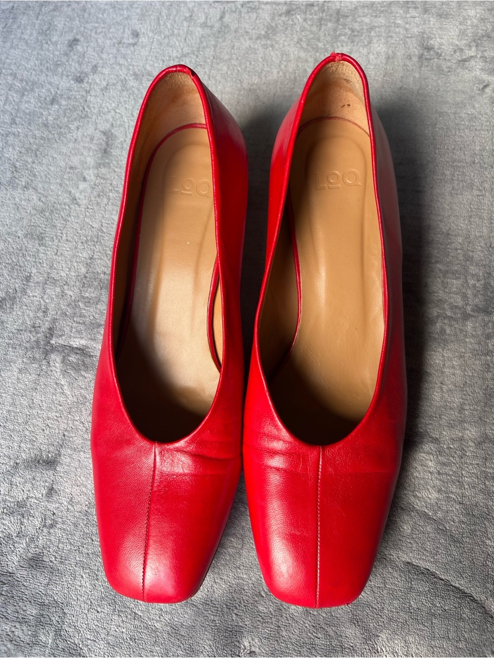 LOQ Shoes Sz 41 US 10.5 Camila Red Leather Pumps Heels Spain - Picture 16 of 17